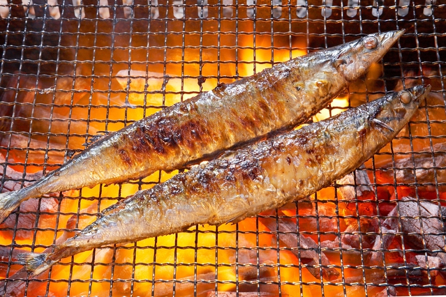 【新秋刀魚の塩焼き】 480円