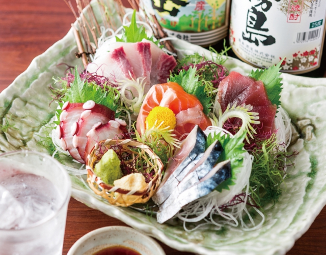 鮮魚お刺身五点盛り